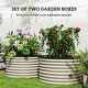 preview thumbnail 14 of 25, Outsunny Galvanized Raised Garden Bed Set of 2, Planters for Outdoor Plants with Safety Edging, Easy-to-assemble Stock Tanks