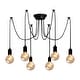 preview thumbnail 11 of 13, Bella Depot Modern Industrial Edison Lighting Adjustable Spider Light Cluster Chandelier. 6 Light