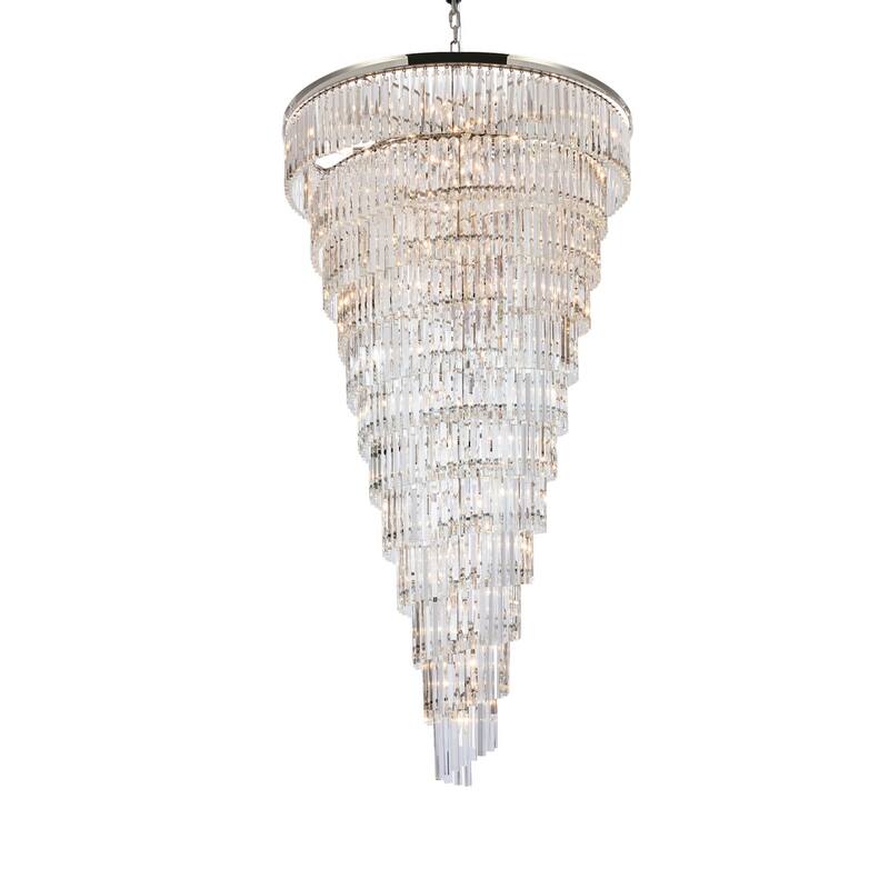 Indigo Home 48 inch spiral crystal chandelier