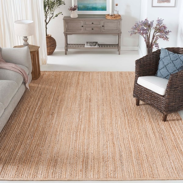 slide 2 of 14, SAFAVIEH Handmade Natural Fiber Rhiain Farmhouse Chevron Fringe Tassel Jute Rug