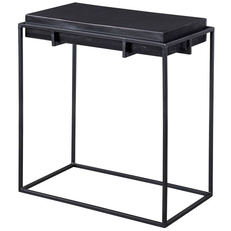 Uttermost 25106 Telone 22" Wide Aluminum Top Iron Side Table