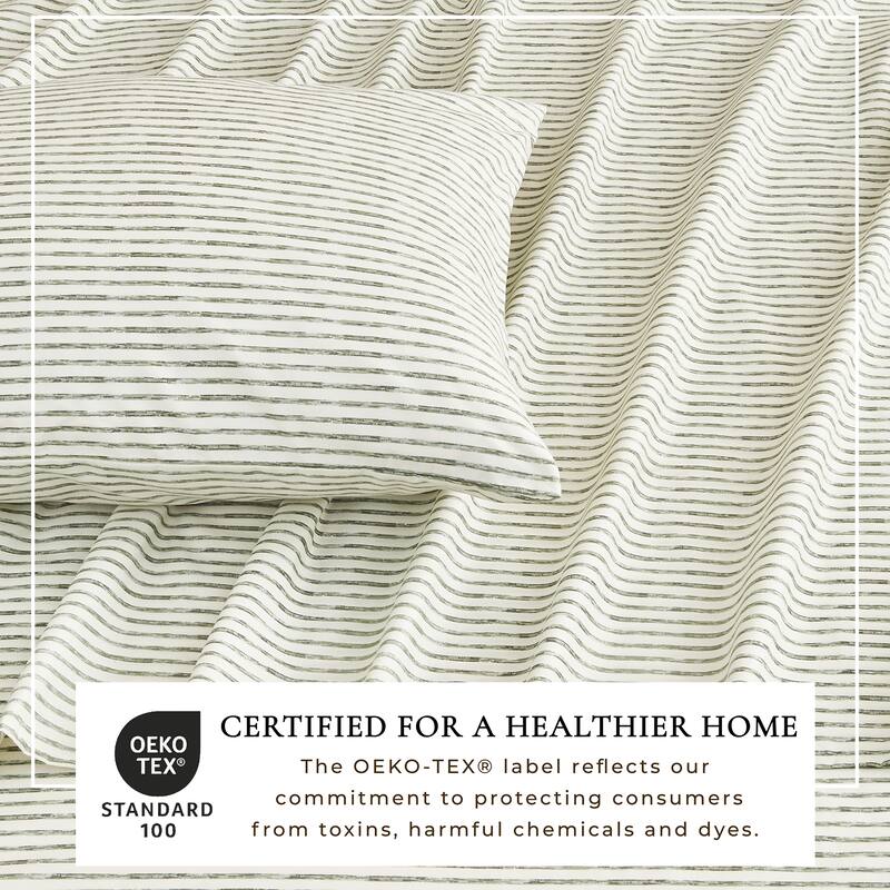 Linery & Co. Ultra-Soft Striped Brushed Microfiber Sheet Set