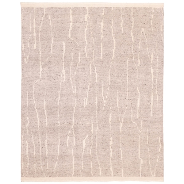 slide 2 of 9, ECARPETGALLERY Hand-knotted Looma Grey Wool Rug - 7'11 x 9'10