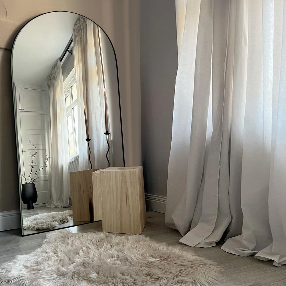 Vera Floor Mirror in White