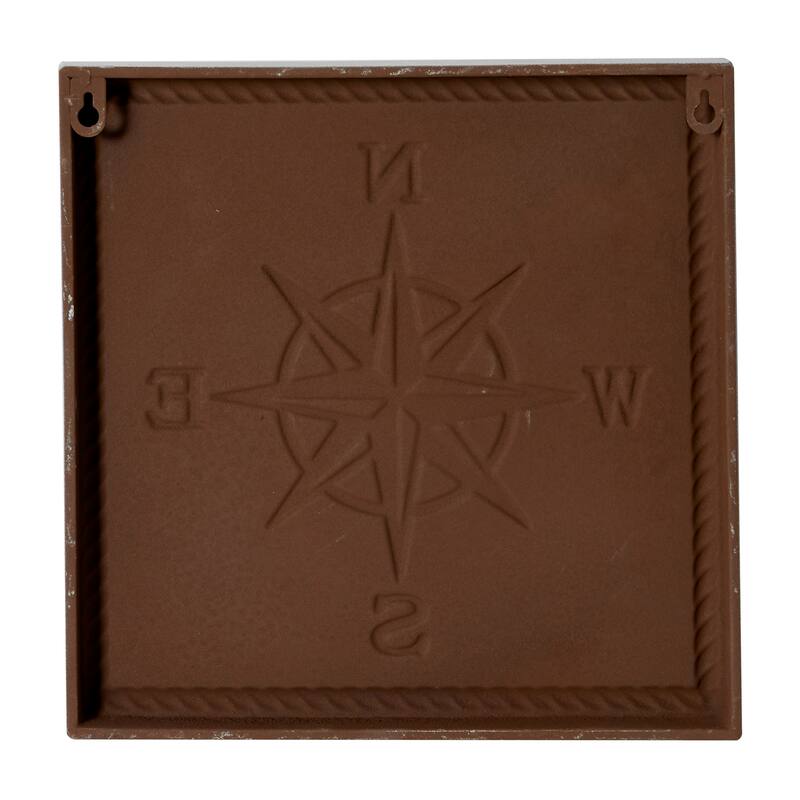 Cream Metal Speckled Sail Boat Home Wall Decor with Anchor, Compass, and Ship Wheel (Set of 4)