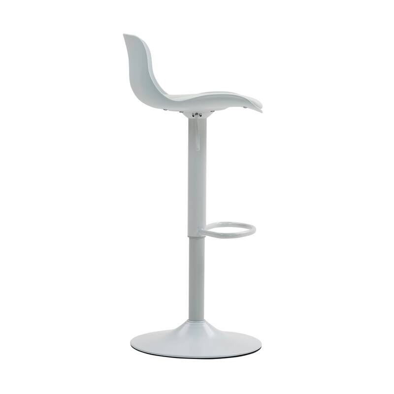 Bar Stools Set of 2 - Modern PU Leather Counter Height Barstools with Back, Height Adjustable Swivel Kitchen Island Chairs