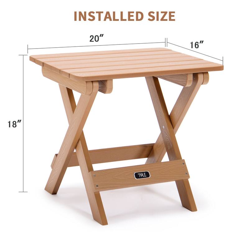 Outdoor Portable Folding Square Table with Fade-Resistant Material