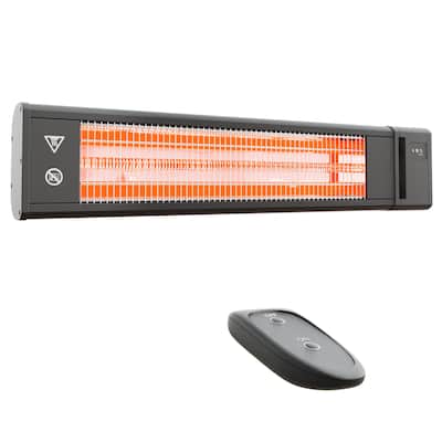 Cozywor Infrared Outdoor Electric Space Heater, Wall Mounted Heater, 1500 W, Remote Control 29" x 6", Black - N/A