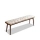 preview thumbnail 8 of 17, GDFStudio - Belvidere Modern Premium Solid Oak Wood Dining Bench with Leather Cushion & High-Density Soft Sponge Filling