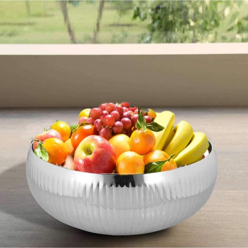 Sol Living Stainless Steel Salad Serving Bowl