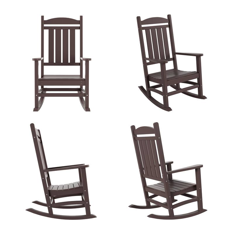 Laguna Hdpe All Weather Outdoor Patio Rocking Chair (Set of 4)