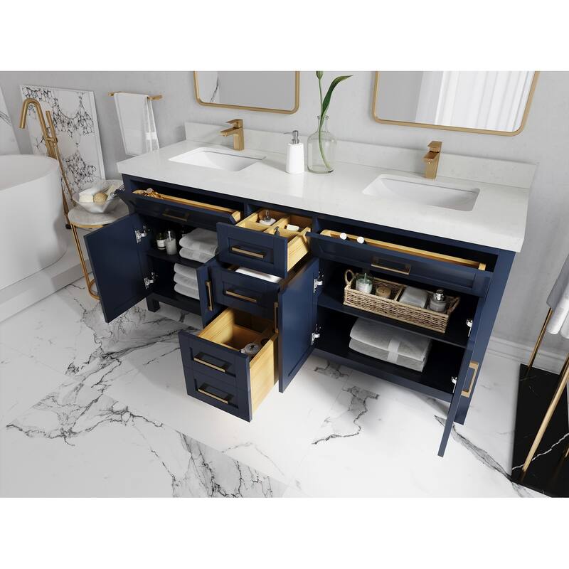 Willow Collections 72 in. W x 22 in. D Double Sink Bathroom Vanity with Countertop