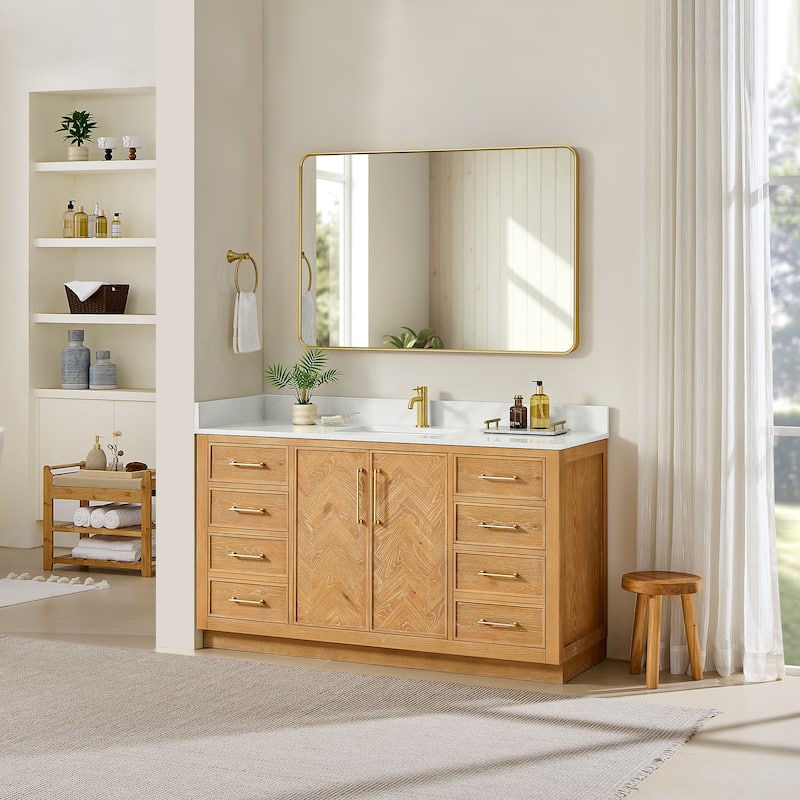 Jakarta Bath Vanity with Quartz Stone Top without Mirror