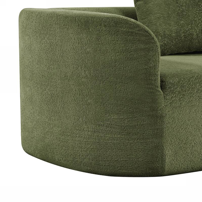 116" Polyester Modern 4-Seater Sofa with High-Density Sponge Construction