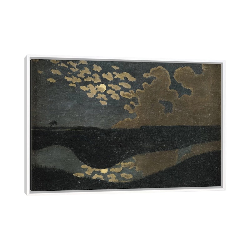 iCanvas "Moonlight, 1894 " by Felix Edouard Vallotton Framed Canvas Print - White - 26x40