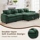 preview thumbnail 92 of 109, Modular Cloud Chenille Sectional Sofa with Ottomans, Deep Seat Convertible L-Shaped or U-Shaped Couch