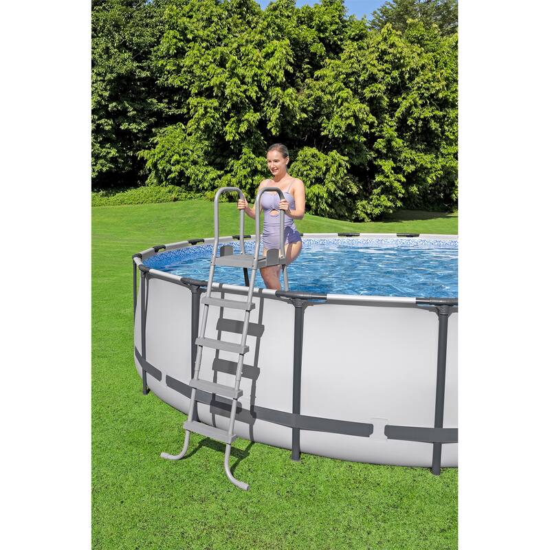 Bestway Steel Pro MAX 18'x48" Round Above Ground Swimming Pool with Pump & Cover - 18' x 48"