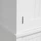HOMCOM Traditional Freestanding White Kitchen Pantry Cabinet - 30" W x 15.75" D x 72"H