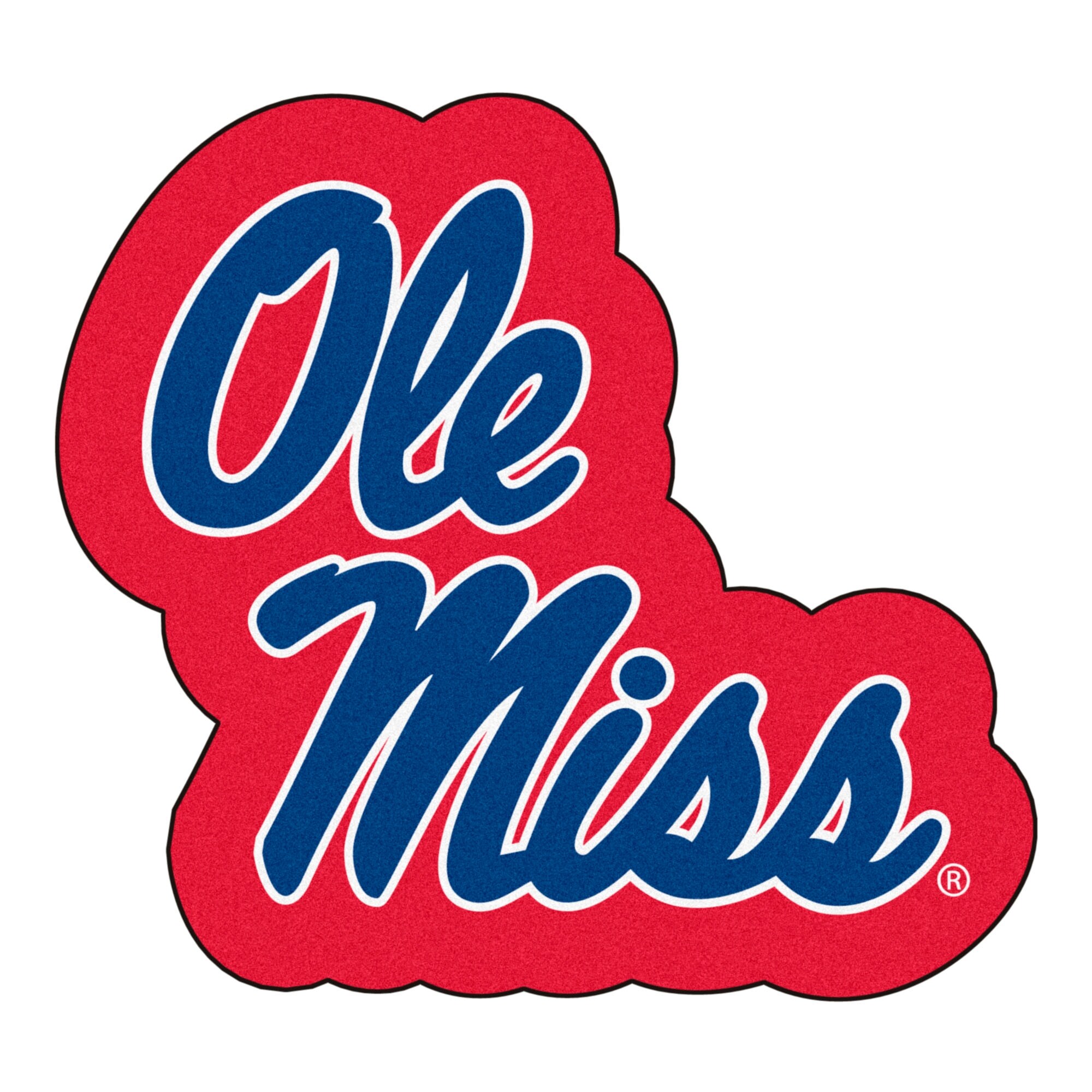 Shop Ncaa University Of Mississippi Ole Miss Rebels Mascot Novelty Logo Shaped Area Rug Overstock 22621203