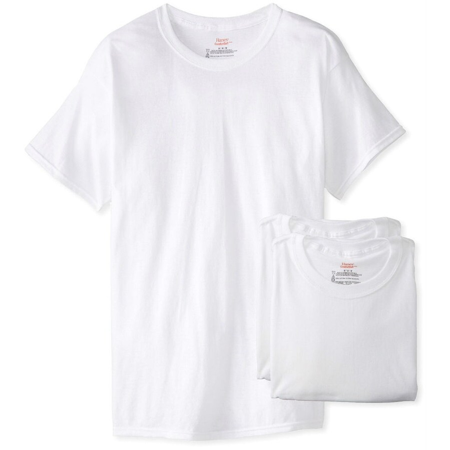 Hanes 2135 2X Men s Tagless ComfortSoft Crewneck T Shirts White 2XL 3 Pack Bed Bath Beyond 25409698