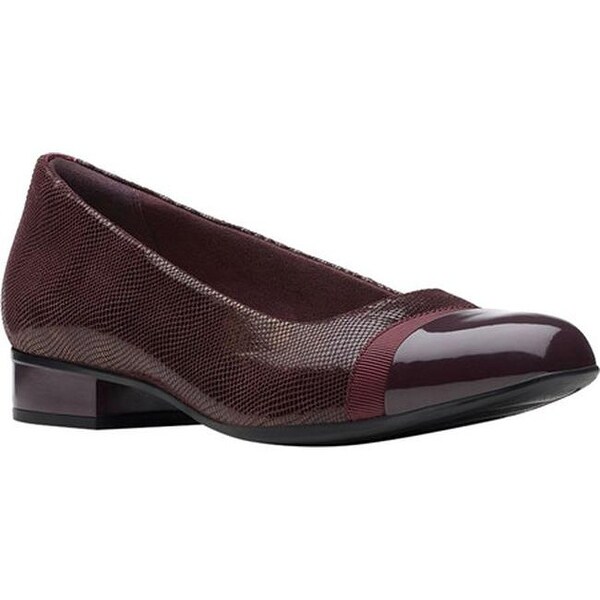 Shop Clarks Women�s Juliet Monte SlipOn Burgundy Suede Shop Clarks Women�s Juliet Monte SlipOn Burgundy Suede