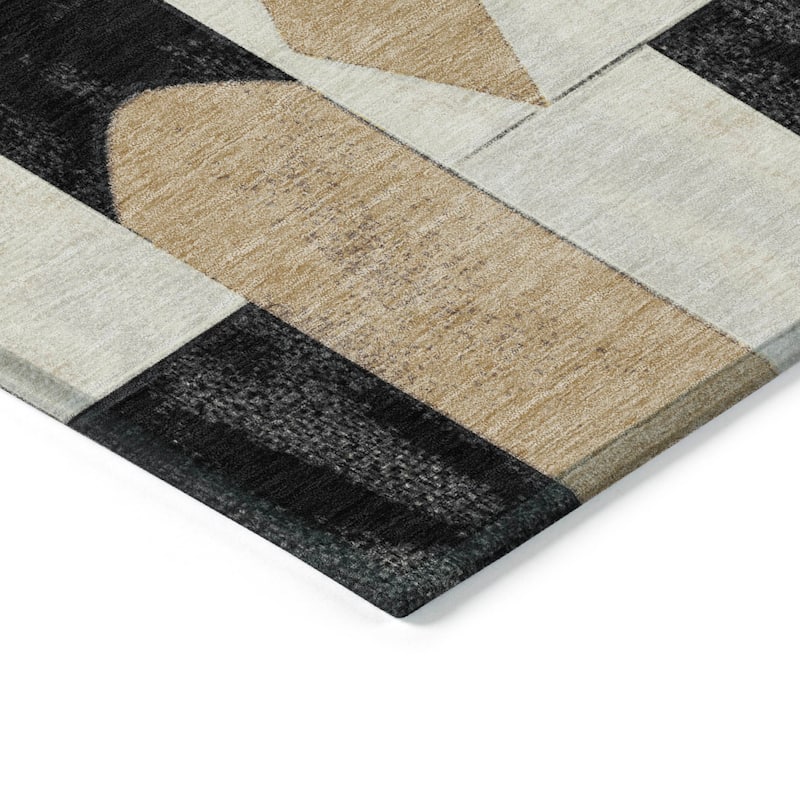 Machine Washable Indoor/Outdoor Casual Contemporary Chantille Rug