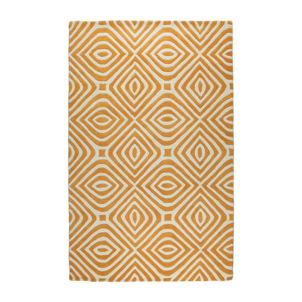 Hand-Tufted Wool Modern Tufted Stripes Rug, 8' x 10', Green Area Rug, Stylish Soft Design for Bedrooms or Offices - L