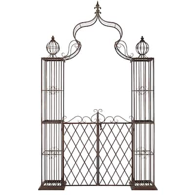 SAFAVIEH Outdoor Living Beatrix Rustic Brown Arbor