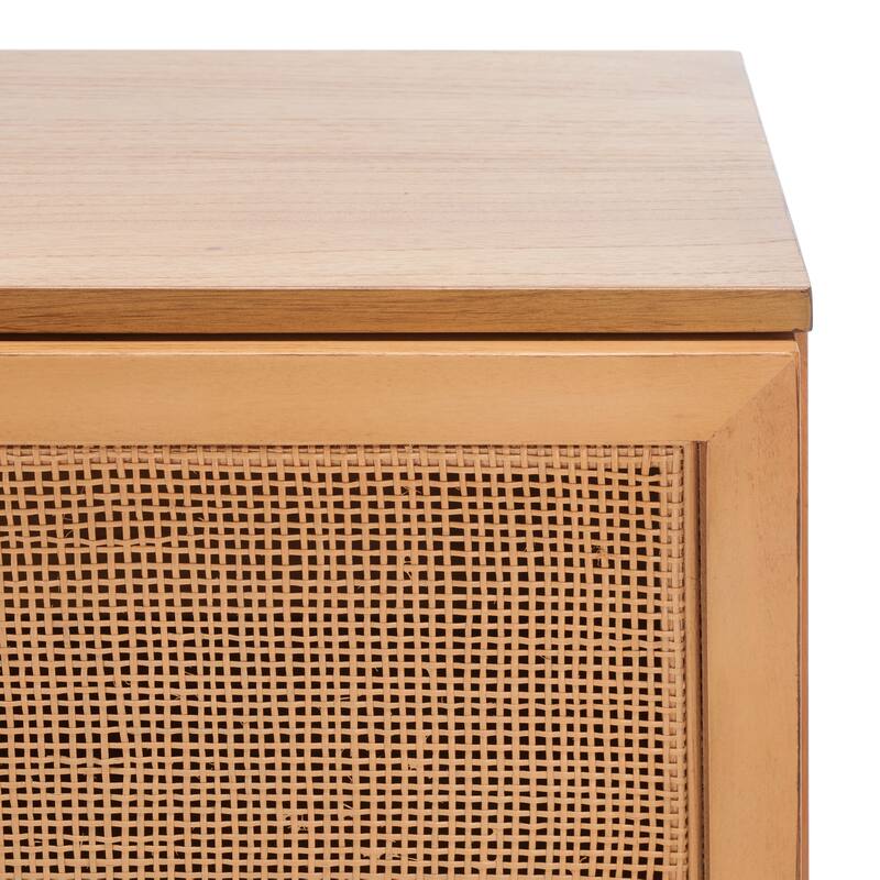 SAFAVIEH Tabetha 2-Shelf Rattan Sideboard - 54 In. W x 15 In. D x 33 In. H - 54Wx15Dx33H