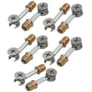 5pcs Wooden Furniture Connecting Frame M6x80mm Philips Bolt with Insert nut 