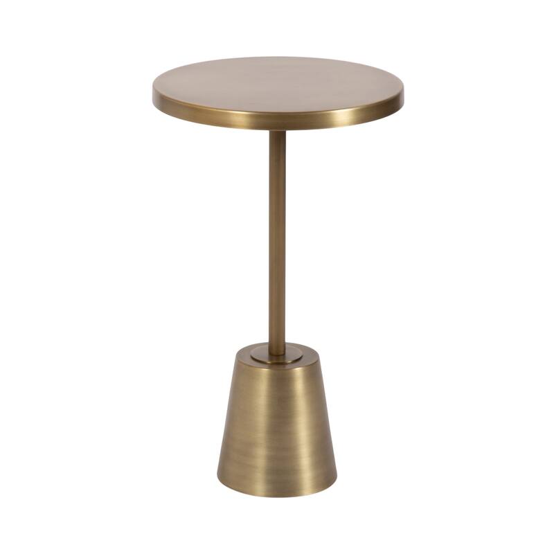 Kate and Laurel Tira Round Metal Side Table - 14x14x24 - 14x14x24 - Gold