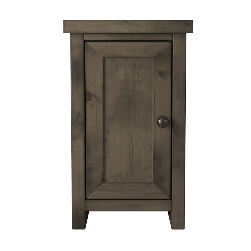 Bridgevine Home Joshua Creek 14 inch Chairside Table, No Assembly Required, Barnwood Finish