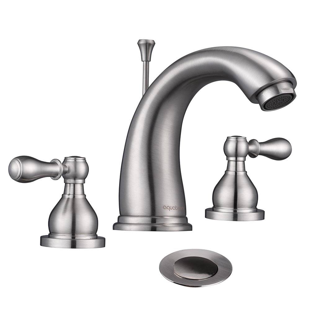 Aquaterior 3 Hole Bathroom Faucet Mixer Taps for Undermount Sink w/Drain BN - One-size