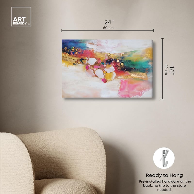 Vibrant Dabs II Canvas by Art Remedy, Gallery Wrapped