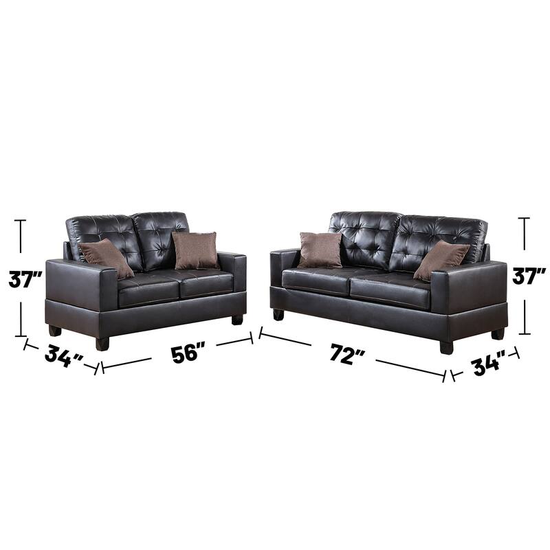 2 Piece Sofa and Loveseat Set