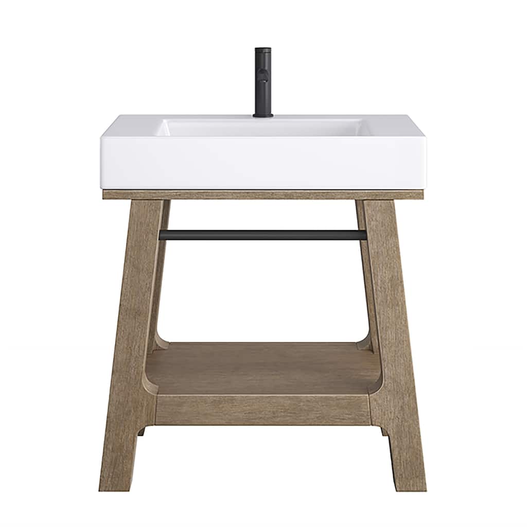 James Martin Vanities Auburn 31.5" Sink Console, Weathered Timber