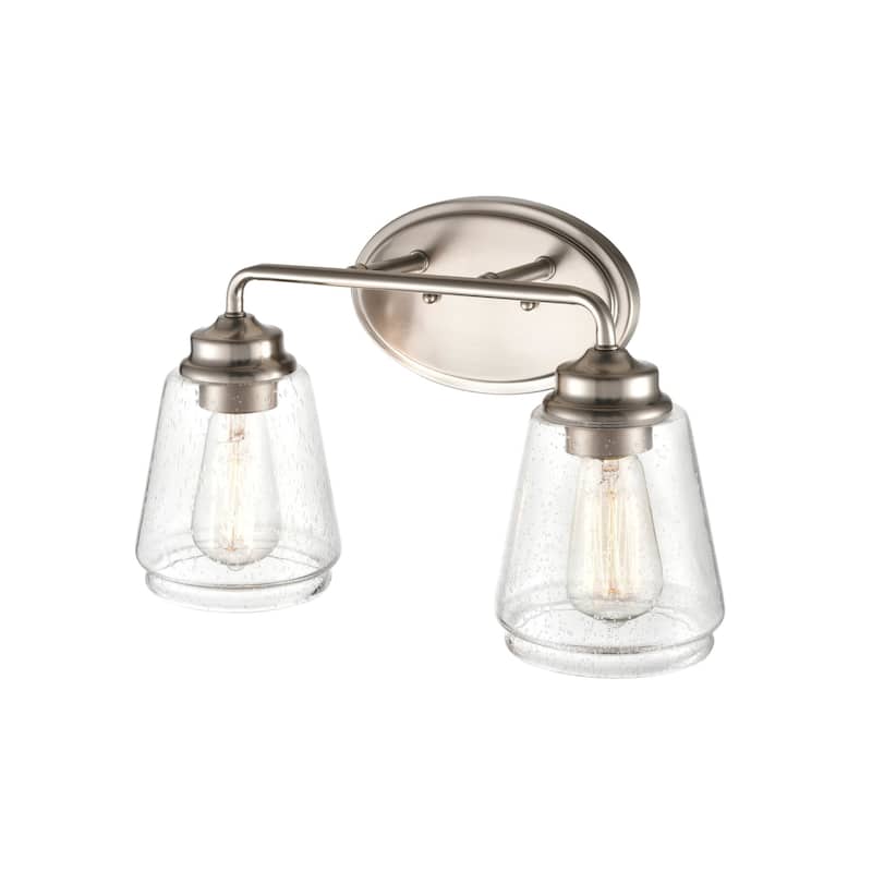 Millennium Lighting 2 Light 15" Wide Bathroom Vanity Light with Clear - Brushed Nickel