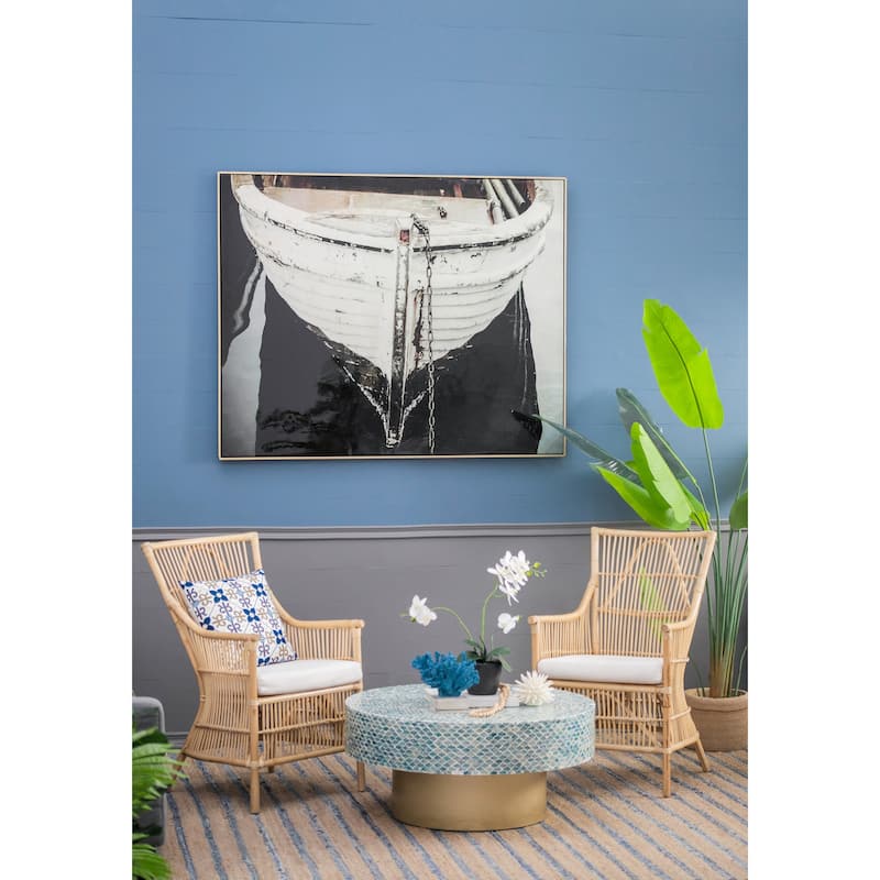 Modern Black and White Rectangular Art Wall Decor with Frame, for Living Room Bedrrom Entryway Office