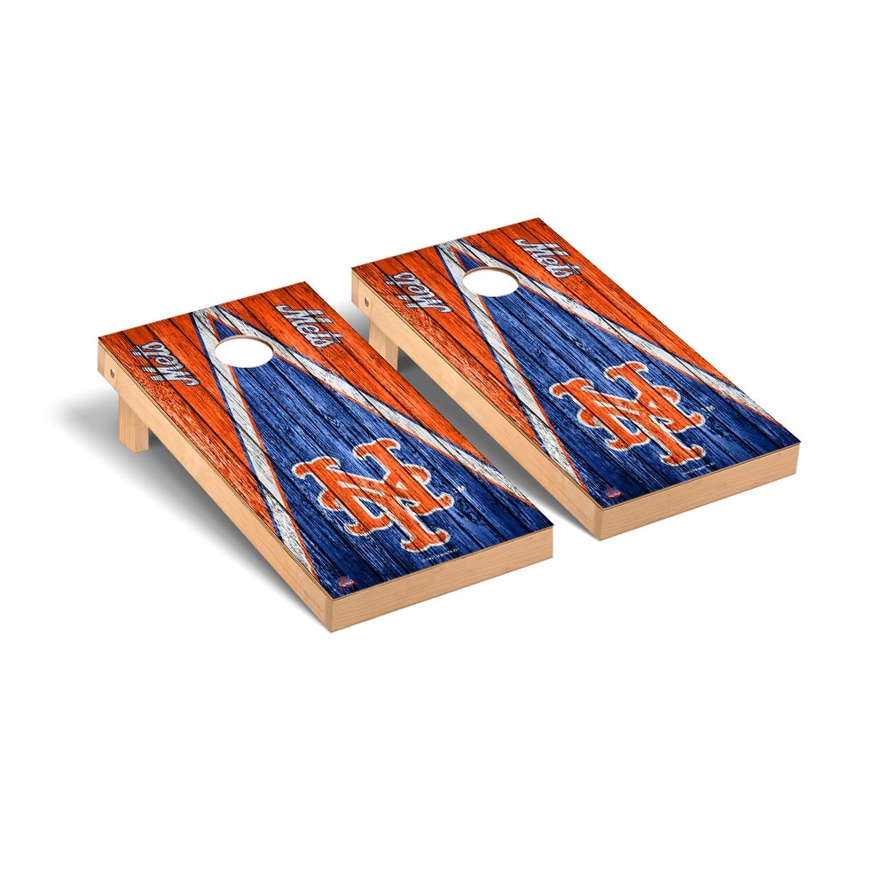 New York Mets MLB Triangle Cornhole Board Set