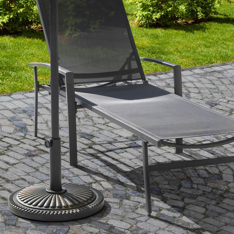 Outdoor 33 lb. Round Patio Umbrella Base, Polyethylene and Concrete