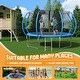 preview thumbnail 2 of 7, Trampoline Outside Safety Net With Basketaball Hoop
