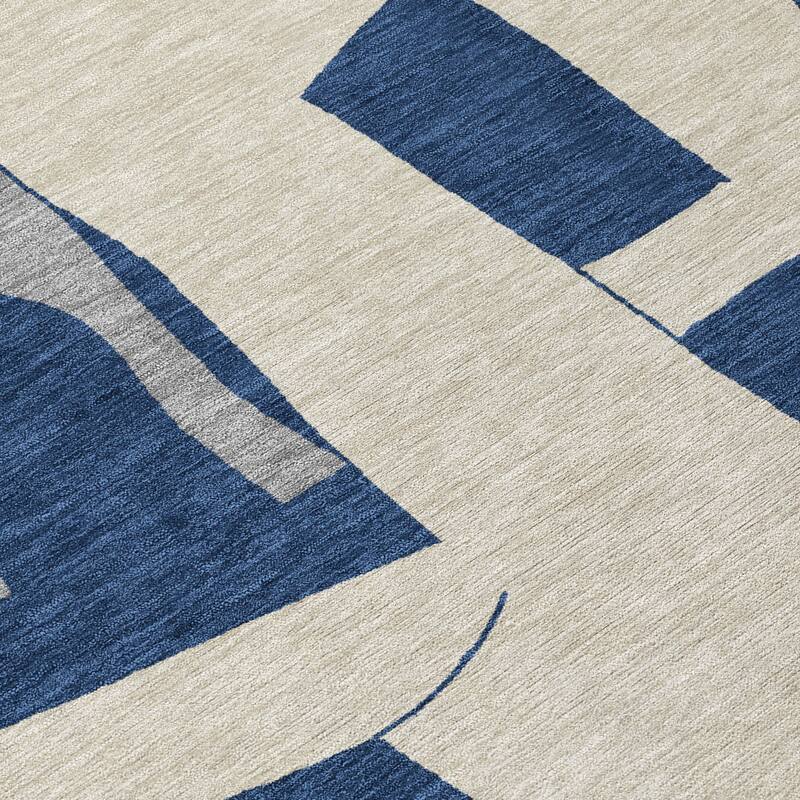 Machine Washable Indoor/ Outdoor Modern Crestone Chantille Rug