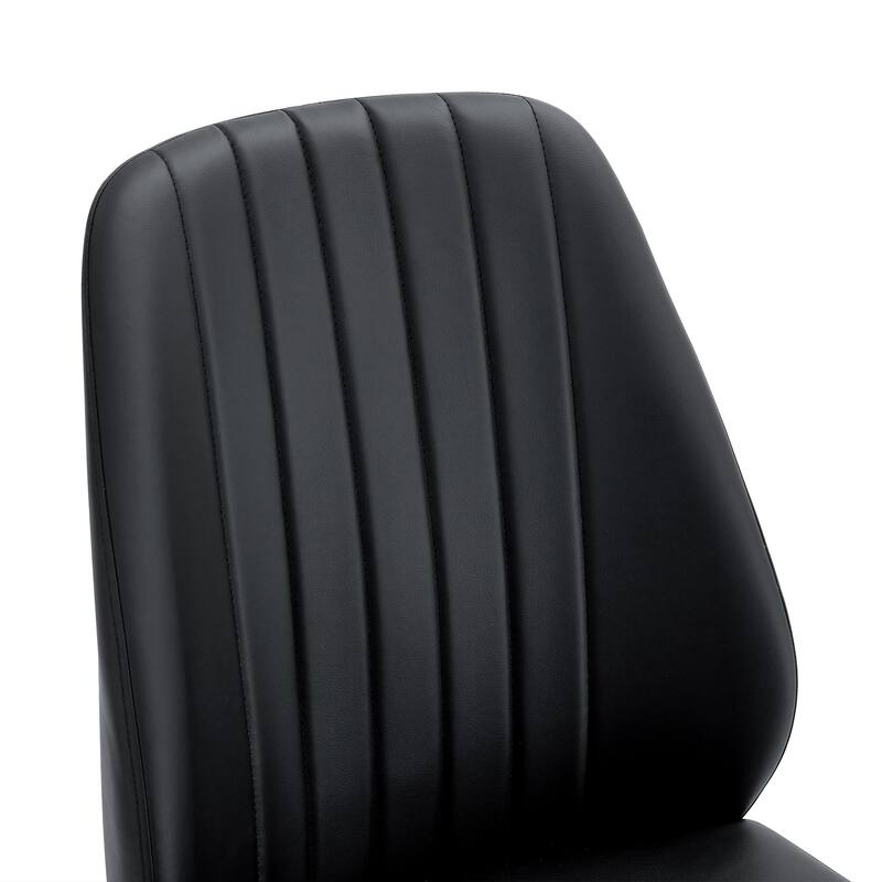 Roomfitters PU Dining Chairs with Extended Backrest and Silver Metal Legs, Modern Upholstered Set of 8