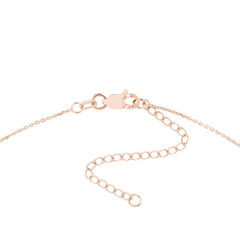 Curata 14k Yellow, Rose or White Gold Love Heart Name Plate Necklace, 18"