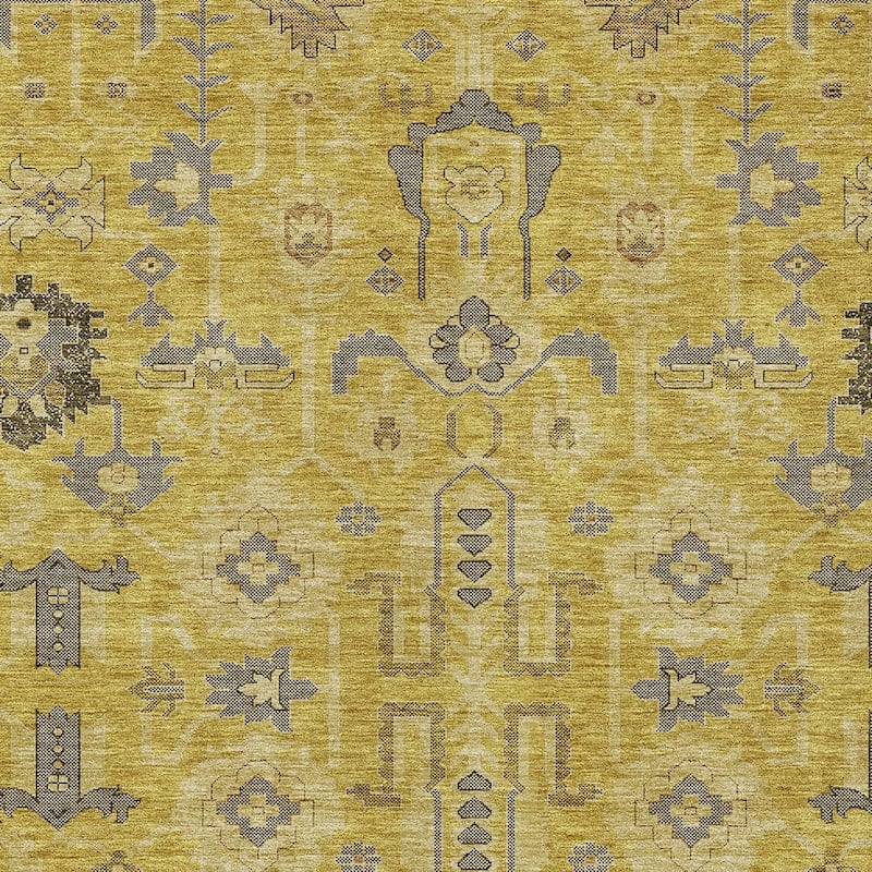 HomeRoots Oriental Traditional Rectangle Outdoor Rug