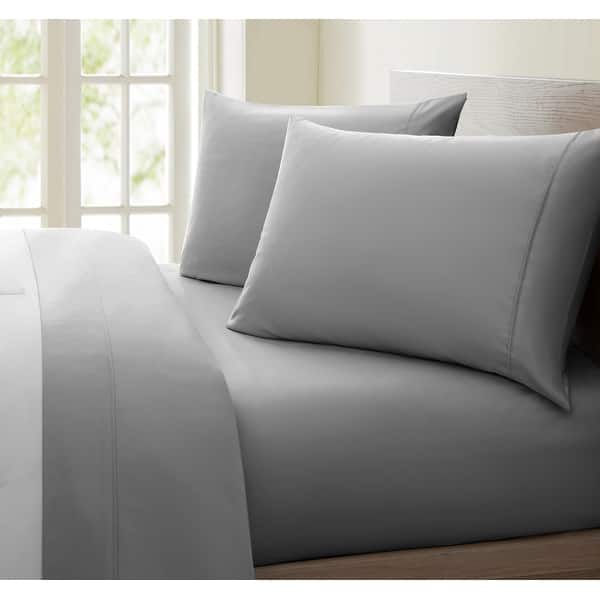 United Collection 1200 Thread Count Egyptian Quality Cotton Luxurious Super Soft Solid Sheet Set - Gray - Queen