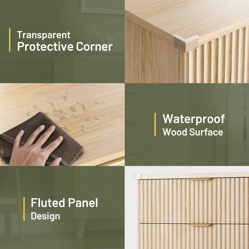 5 Drawer Tall Dresser for Bedroom, Slim Boho Bedroom Furniture