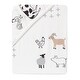 preview thumbnail 3 of 3, Lambs & Ivy Baby Farm Animals 100% Cotton Fitted Crib Sheet - White
