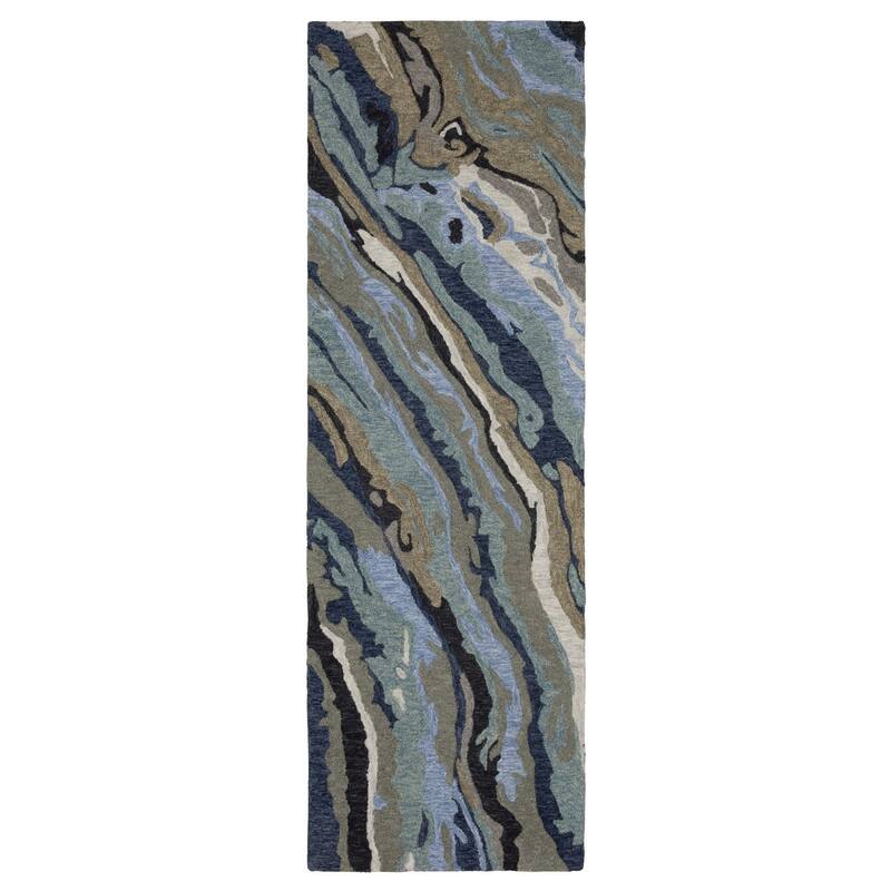 HomeRoots Abstract Modern Rectangle Area Rug