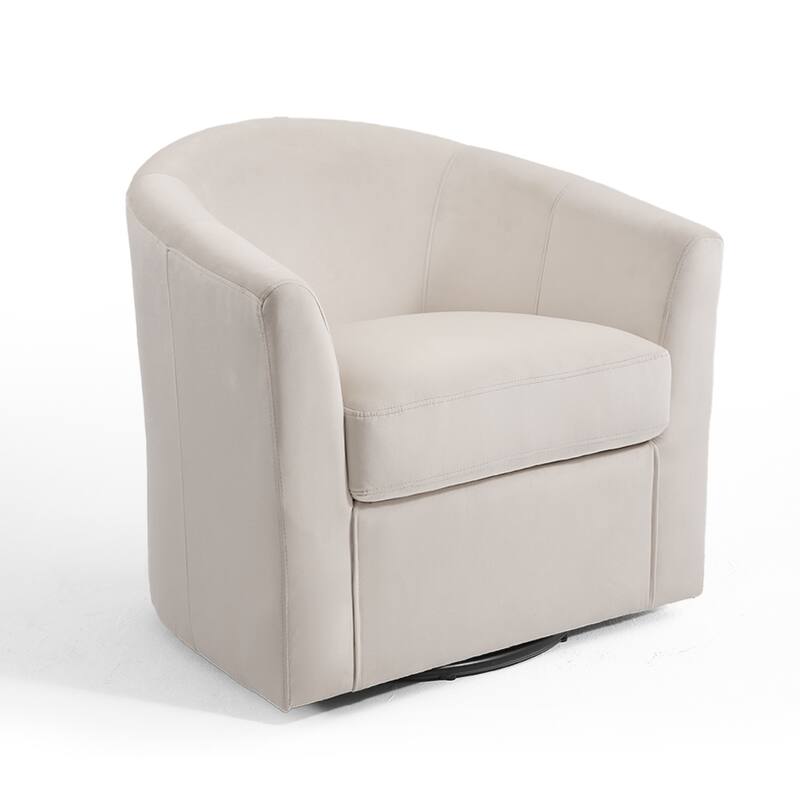 Modern Upholstered Accent Swivel Barrel Chair for Living Room